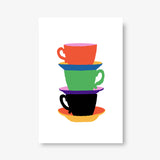 Colorful Teacup Trio