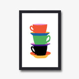 Colorful Teacup Trio