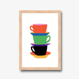 Colorful Teacup Trio